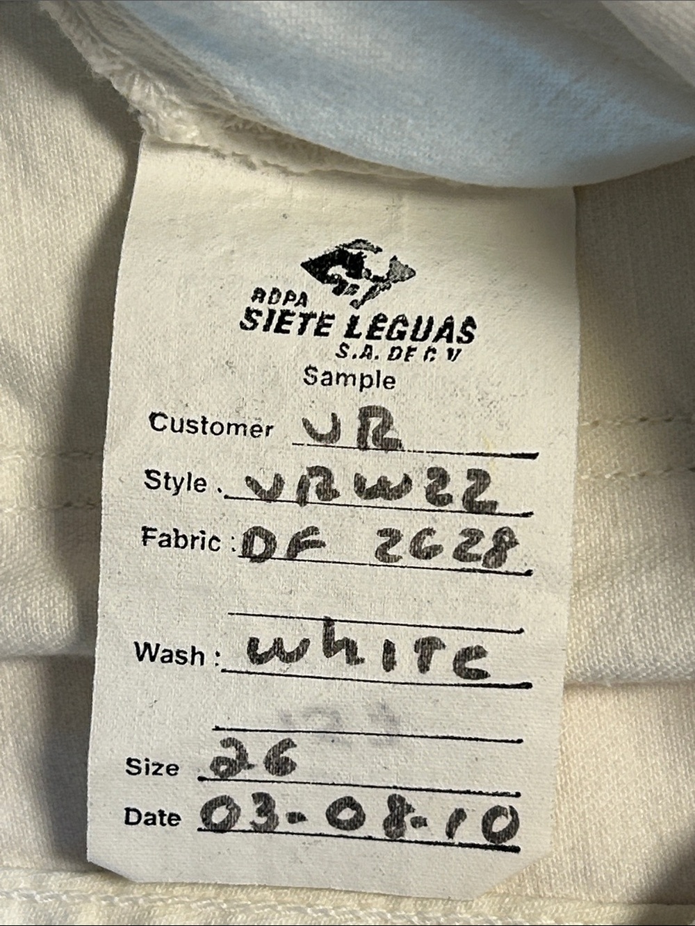 Y2K Vintage Revolution Sample Jeans Ropa Siete Leguas white hipster boot sz 26 - Picture 8 of 16